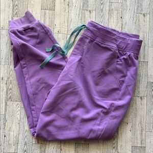 Figs Zamora  joggers in Purple with Teal Drawstring size XL/T